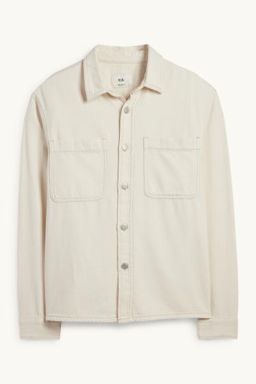 Herren - Jeanshemd - Relaxed Fit - Kent - cremeweiß