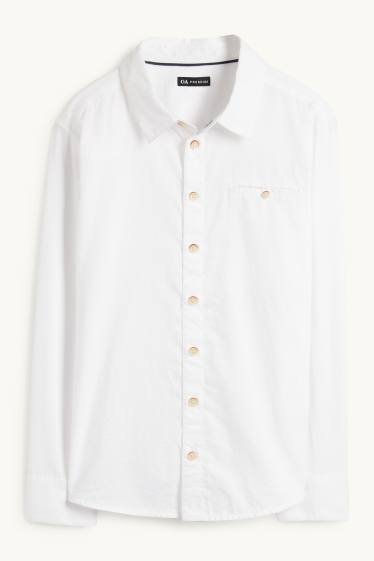 Kinder Jungen - Hemd - weiss