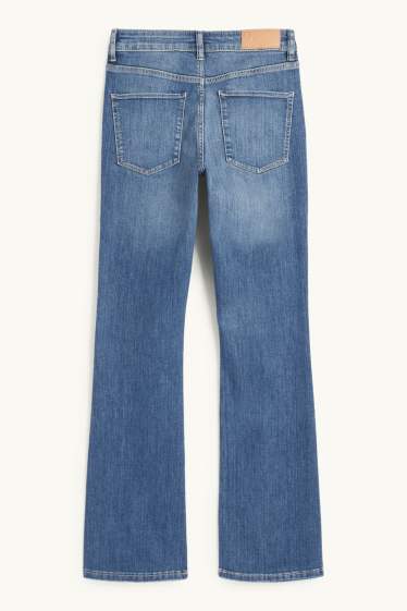 Women - Bootcut jeans - mid-rise waist - blue denim