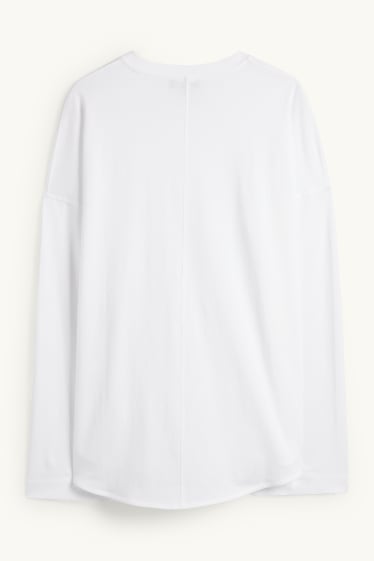 Femei - Tricou cu mânecă lungă  - alb