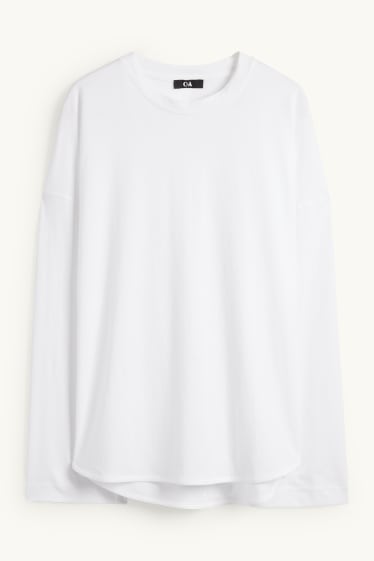 Femei - Tricou cu mânecă lungă  - alb