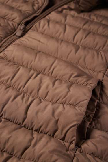 Mujer - Chaleco acolchado con capucha - marrón