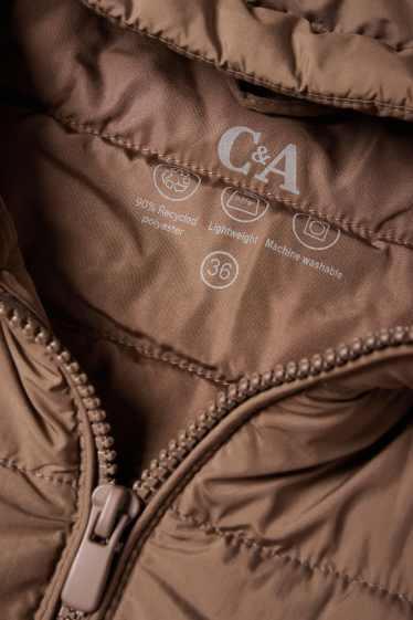 Mujer - Chaleco acolchado con capucha - marrón