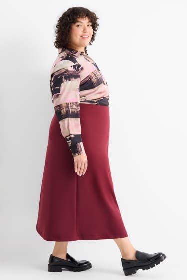 Damen - Feinstrick-Rock - bordeaux