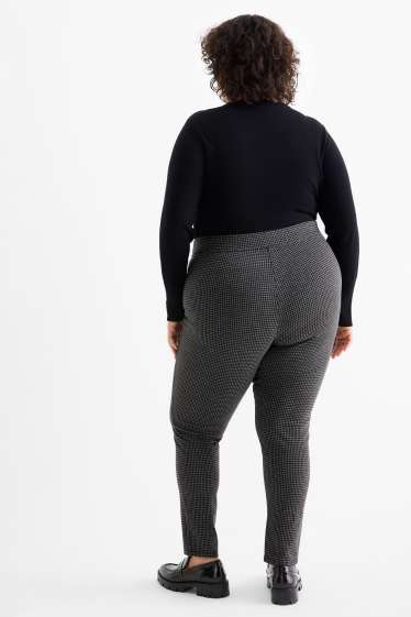 Dames - Legging - geruit - donkergrijs