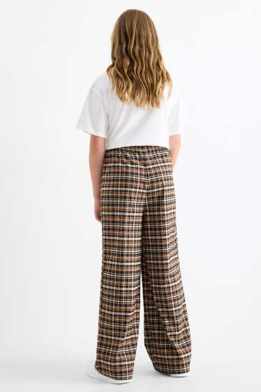 Nena - Pantalons de tela - de quadres - marró