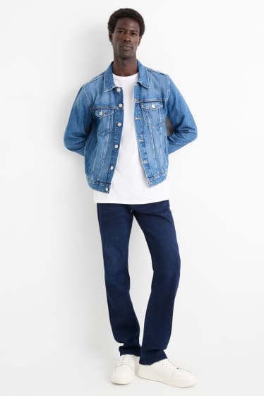 Hommes - Straight jean - jean chaud - LYCRA® - jean bleu foncé