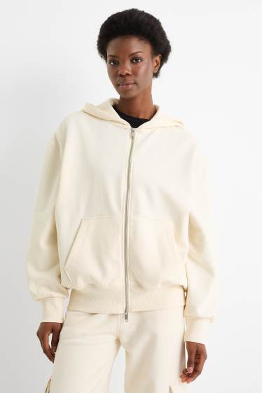 Women - Zip-through hoodie - cremewhite