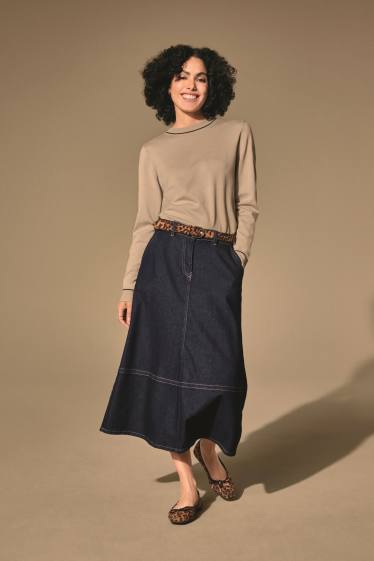 Femmes - Pull en maille fine - beige