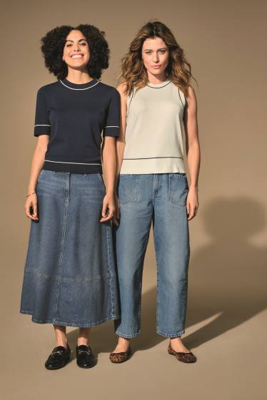 Dona - Jersei de punt - màniga curta - blau fosc