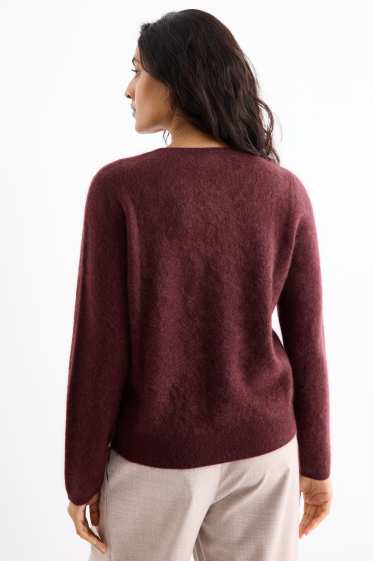 Damen - Kaschmir-Pullover - bordeaux