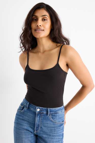 Damen - Multipack 2er - Top - schwarz