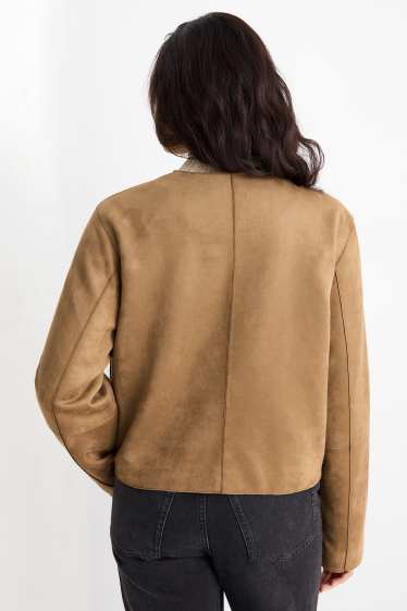 Dona - Jaqueta - pell girada sintètica - marró clar