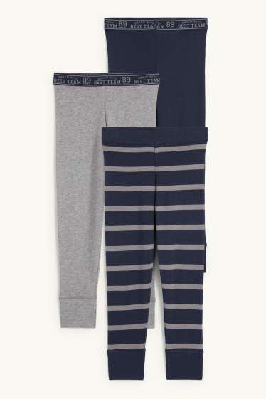 Nen - Paquet de 3 - pantalons llargs interiors - blau fosc