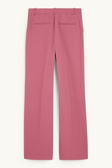 Dona - Pantalons formals - mid waist - wide leg - rosa fosc