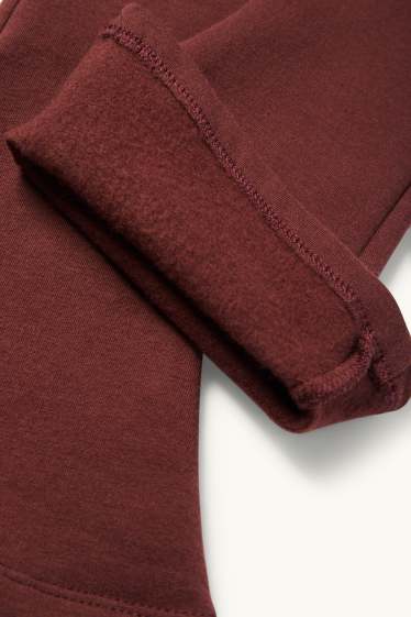 Enfants filles - Lot de 3 - leggings chauds de coupe évasée - rose