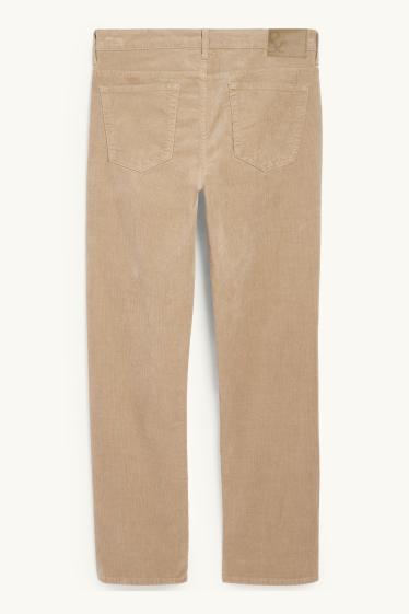 Heren - Corduroy broek - regular fit - taupe
