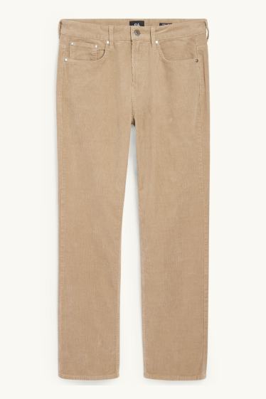Heren - Corduroy broek - regular fit - taupe