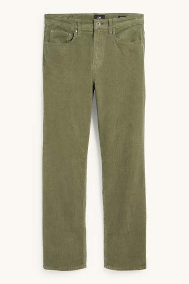 Heren - Corduroy broek - regular fit - groen