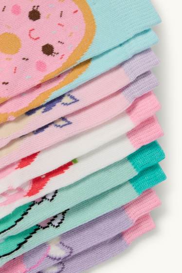 Copii - Fete - Multipack 5 perechi - Kawaii - șosete cu motive - multicolor