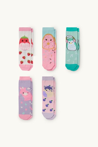 Copii - Fete - Multipack 5 perechi - Kawaii - șosete cu motive - multicolor