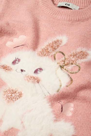 Nena - Conill - conjunt - vestit de punt i leotards - 2 peces - rosa