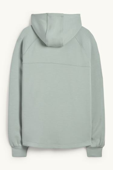 Donna - Felpa con cappuccio sportiva - yoga - verde chiaro