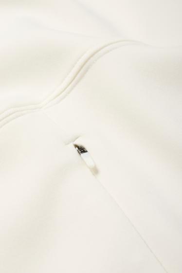 Dona - Dessuadora esportiva amb caputxa - ioga - blanc trencat