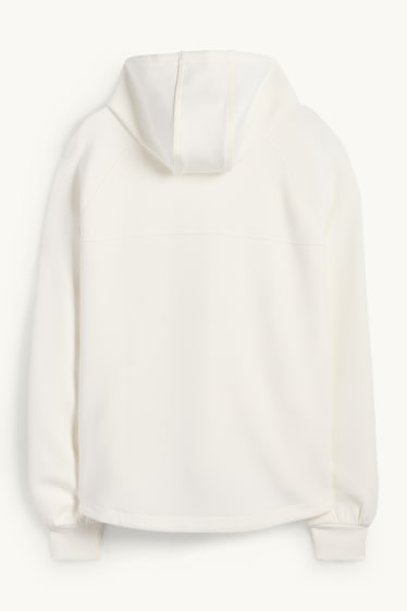 Dona - Dessuadora esportiva amb caputxa - ioga - blanc trencat