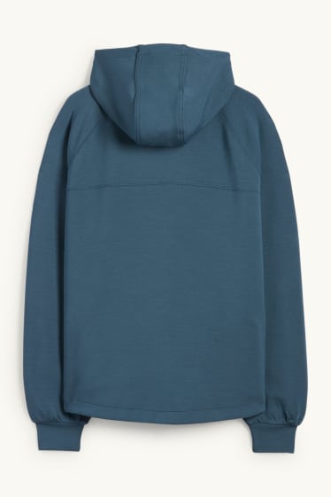 Dona - Dessuadora esportiva amb caputxa - ioga - petroli