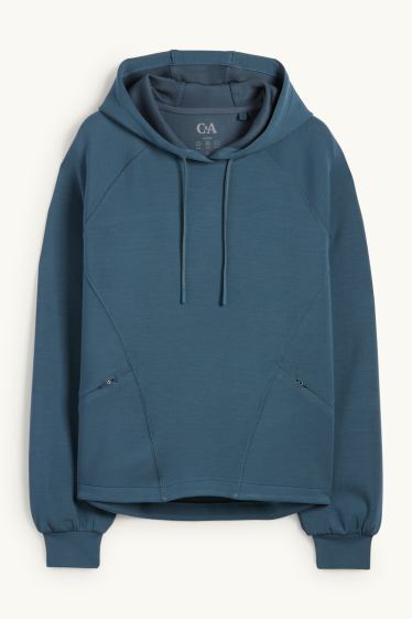 Dona - Dessuadora esportiva amb caputxa - ioga - petroli