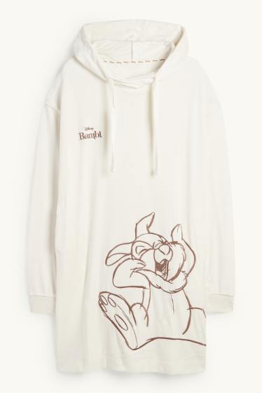 Dames - Nachthemd met capuchon - Bambi - wit