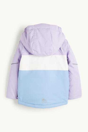 Kinder Mädchen - Skijacke mit Kapuze - wasserdicht - hellviolett