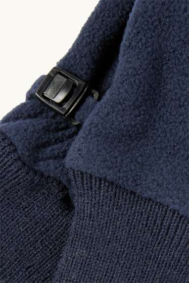 Enfants garçons - Gants en polaire - bleu foncé