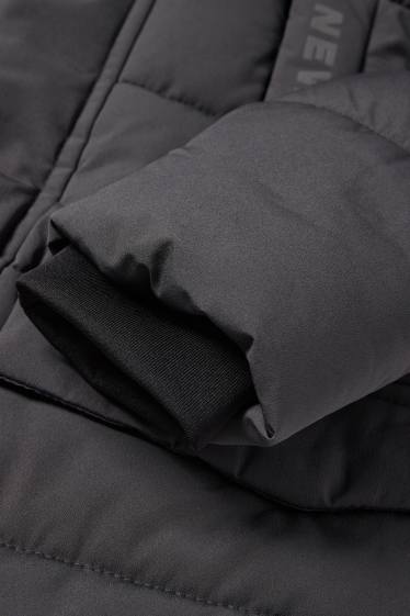 Nen - Jaqueta embuatada amb caputxa - repel·lent a l’aigua - gris fosc