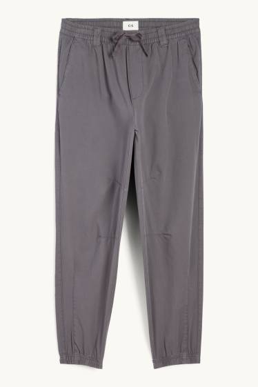 Hommes - Pantalon - loose fit - gris