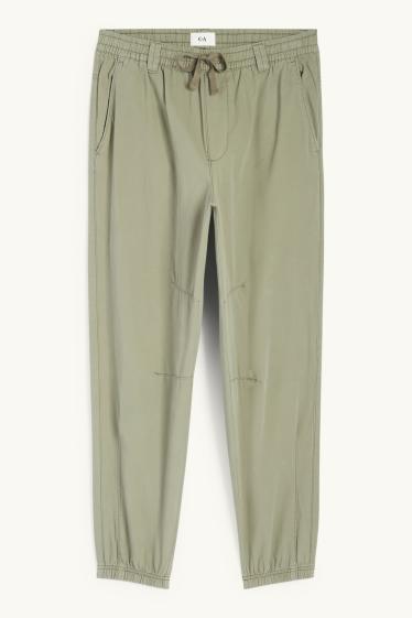 Hommes - Pantalon - loose fit - vert