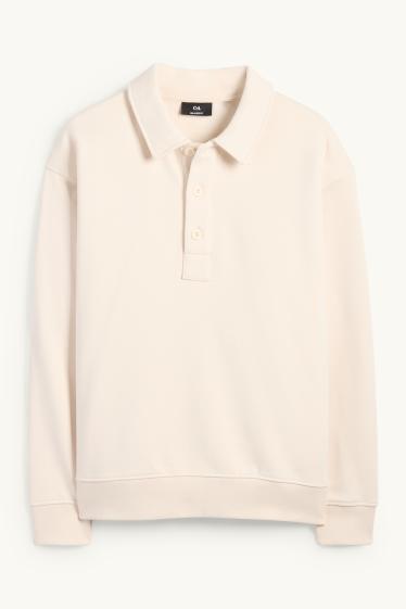 Home - Polo - relaxed fit - blanc trencat