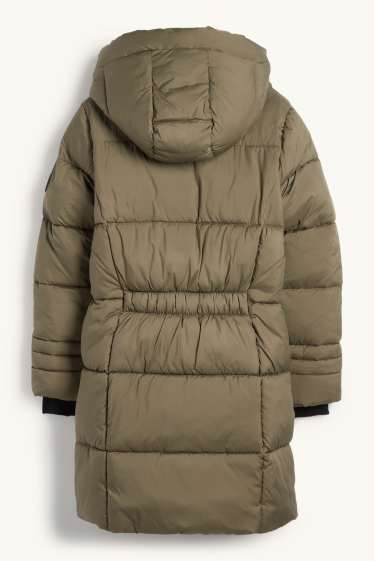 Nena - Jaqueta embuatada amb caputxa - verd fosc