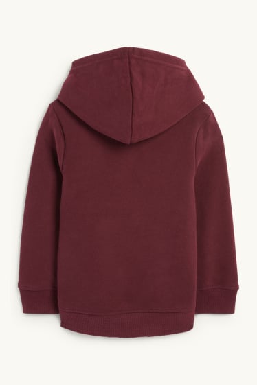 Enfants garçons - Animaux sauvages - sweat à capuche - bordeaux