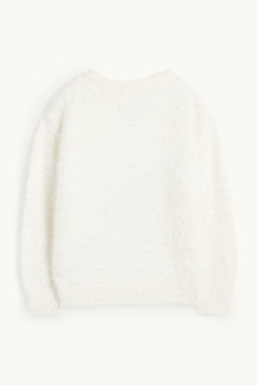 Enfants filles - Lilo & Stitch - pull - blanc crème