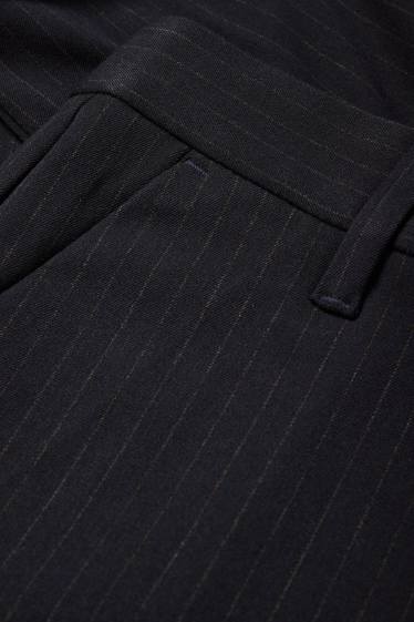 Pánské - Kalhoty chino - tapered fit - s úzkými proužky - černá