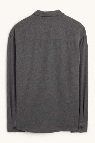 Herren - Hemd - Relaxed Fit - Kent - dunkelgrau