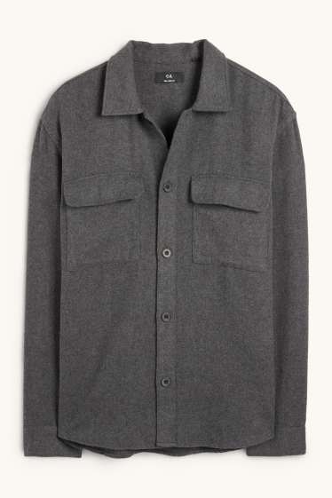 Herren - Hemd - Relaxed Fit - Kent - dunkelgrau