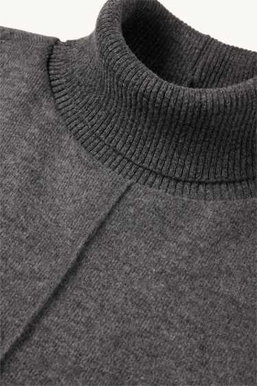 Femmes - Haut à col roulé - gris chiné