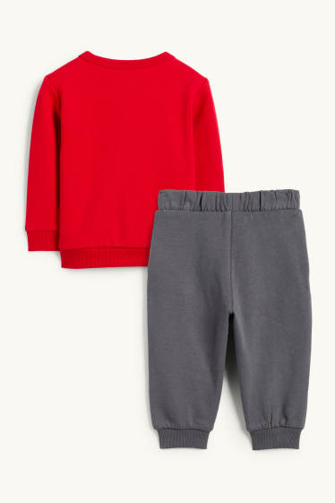 Baby Jungen - PAW Patrol - Chase - Baby-Weihnachts-Outfit - 2 teilig - rot / grau