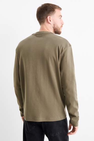 Heren - Longsleeve - kaki