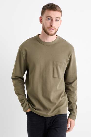 Heren - Longsleeve - kaki