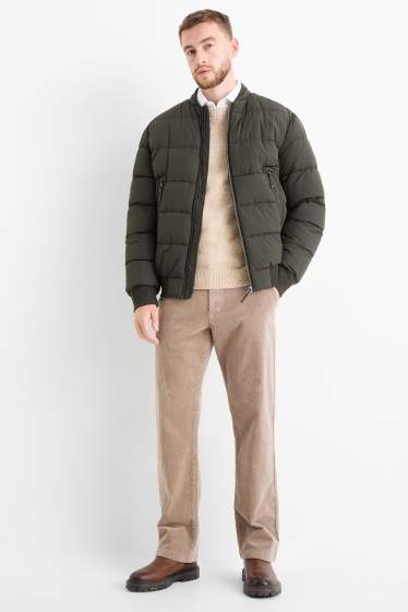 Uomo - Pantaloni chino in velluto - regular fit - beige
