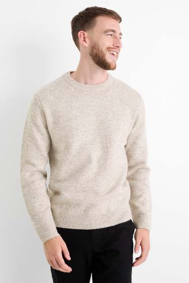 Hommes - Pull - gris clair chiné